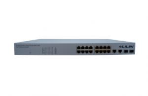 16 Port 10/100 + 2 Combo Gigabit Copper/SFP PoE Switch